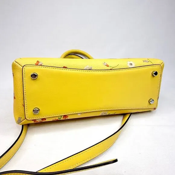 Coach Mini Lilli Mystical Floral Yellow Crossbody Bag